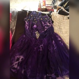 Purple leopard print dress